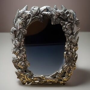 Arthur Court 1995 Hummingbirds & Irises Tabletop Picture Frame Fits 3.5 X 5" VTG